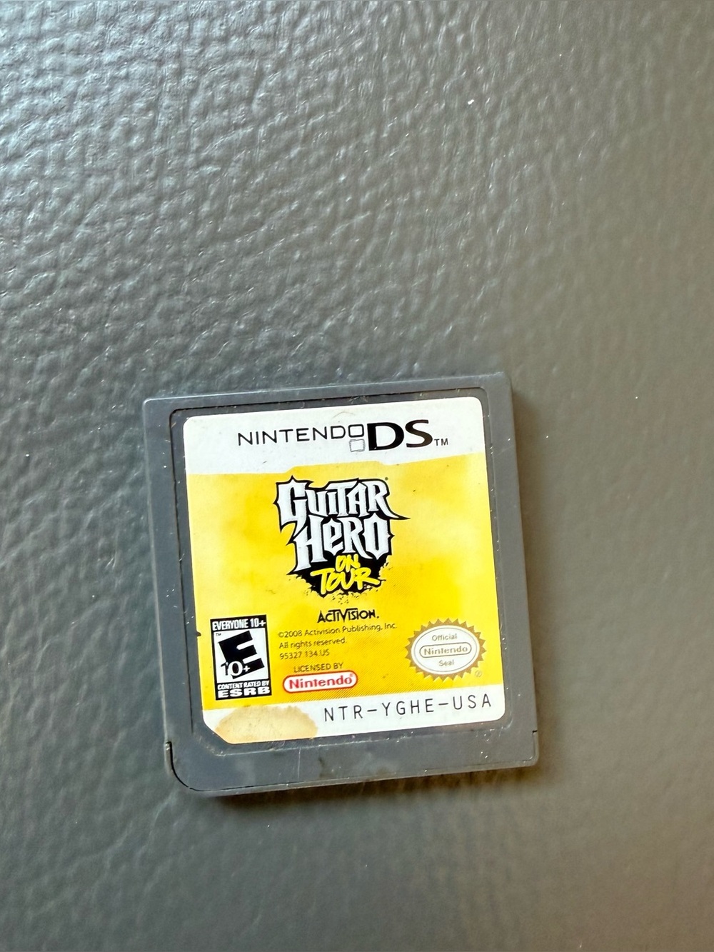 Nintendo DS Guitar Hero: On Tour - Yellow Game Card